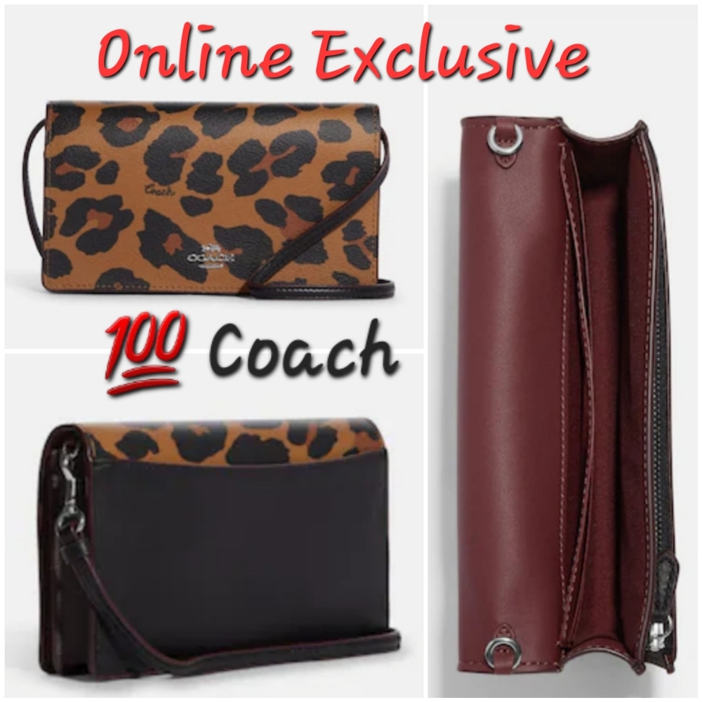 👀50% OFF 👀 NWT‼️ Coach Anna Foldover Clutch Crossbody ●ONLINE EXCLUSIVE●